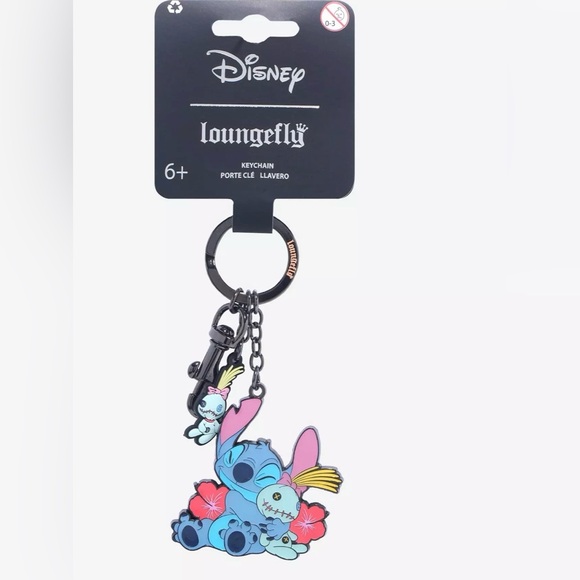 Loungefly Disney Lilo & Stitch Scrump & Stitch Multi-Charm Keychain - Picture 2 of 3